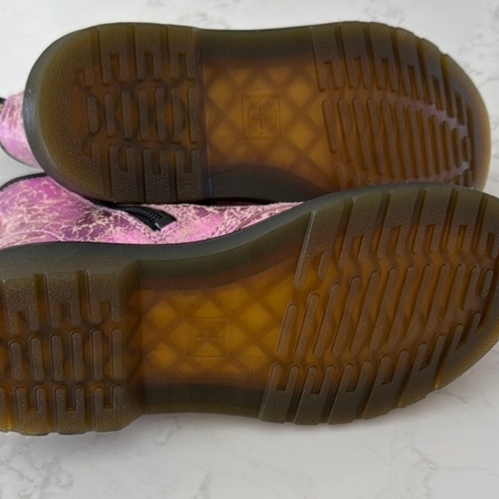 Dr Martens Pink Glitter Combat Boots - Picture 5 of 6